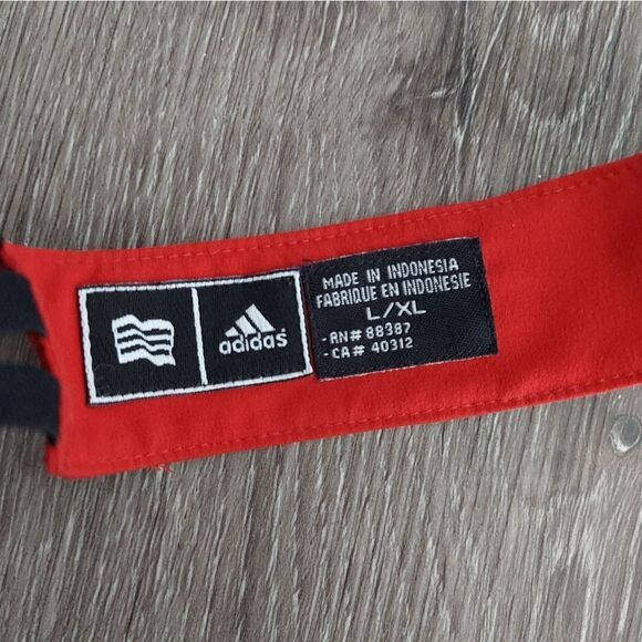 ADIDAS BLACK RED GOLF TENNIS VISOR WOMENS SZ L/XL - Picture 6 of 6